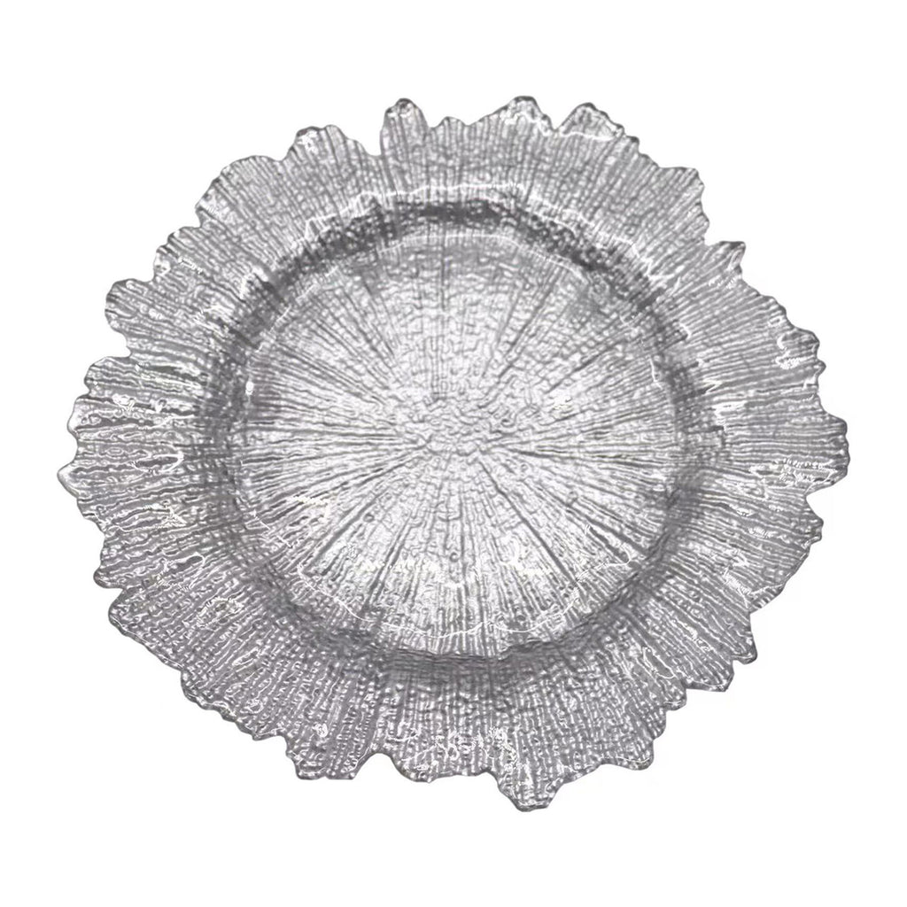 Round Charger Plate - Vintage Silver x 6