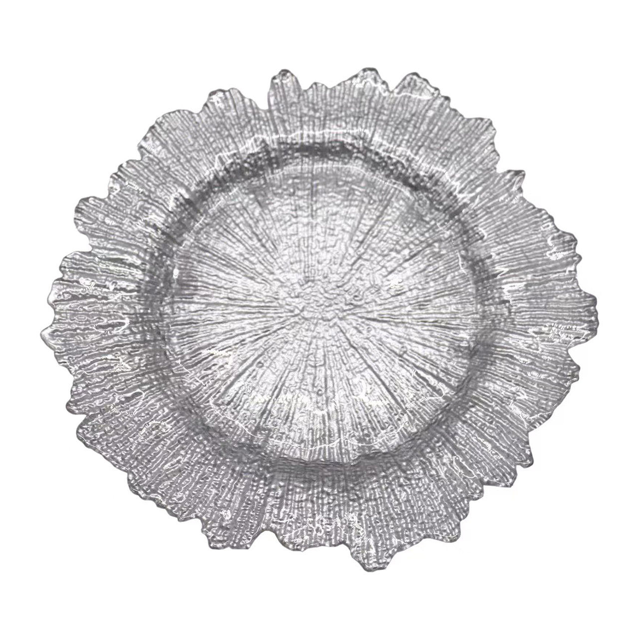 Round Charger Plate - Vintage Silver x 6