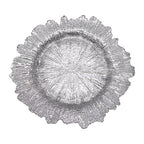 Round Charger Plate - Vintage Silver x 6