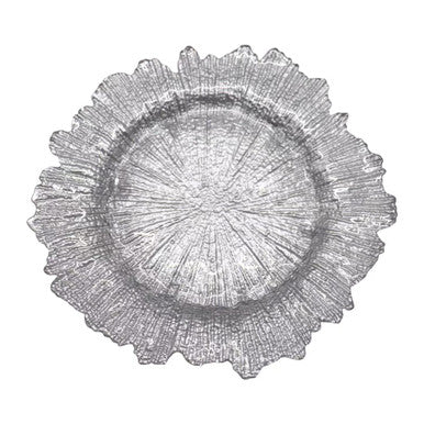 Round Charger Plate - Vintage Silver x 6