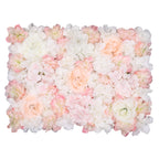 Hydrangea Artificial Flower Wall Panel 60cm x 40cm - Champagne & White x 12