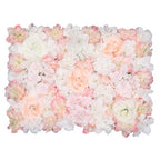 Hydrangea Artificial Flower Wall Panel 60cm x 40cm - Champagne & White