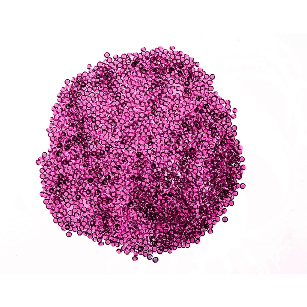4000 Iridescent Table Scatter Acrylic Crystals, 2.5mm - Hot Pink