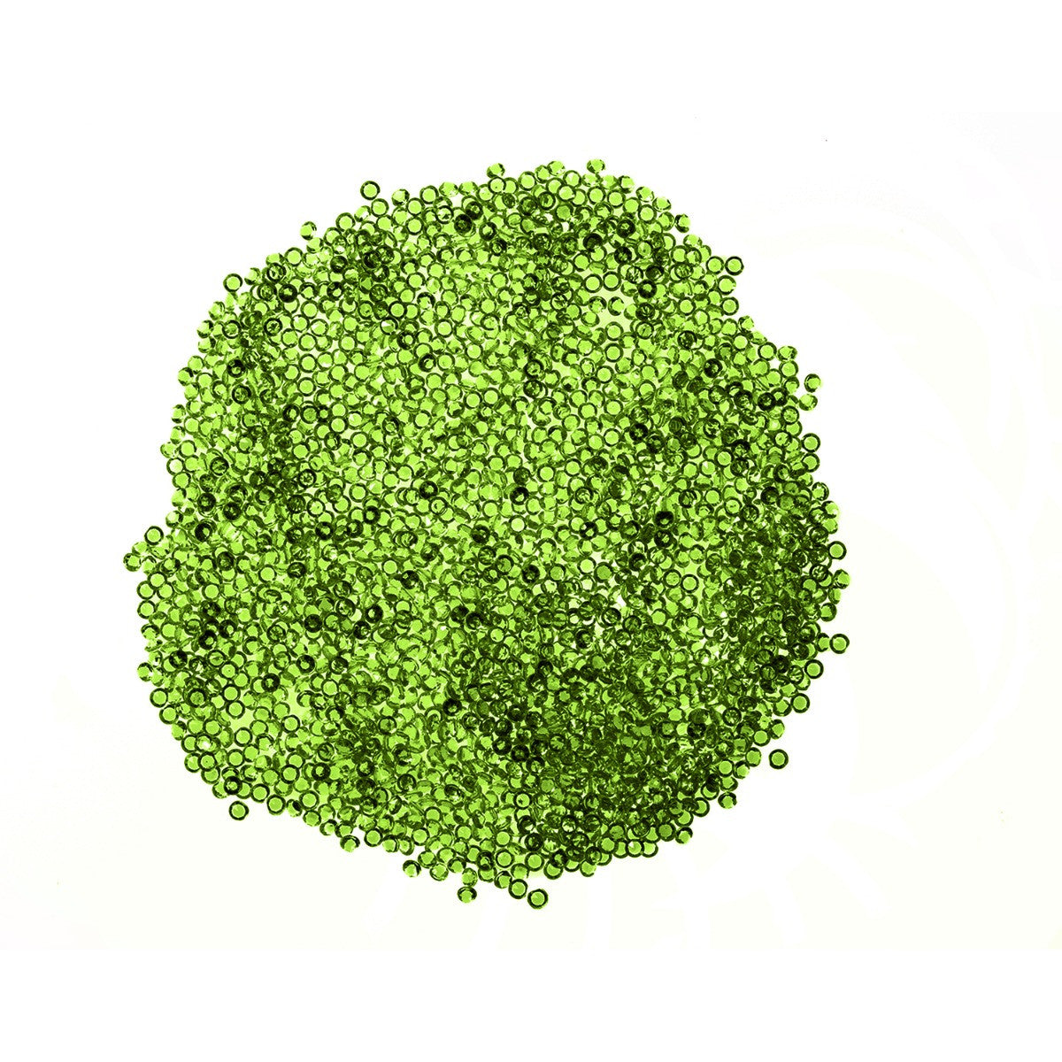 4000 Iridescent Table Scatter Acrylic Crystals, 2.5mm - Lime Green