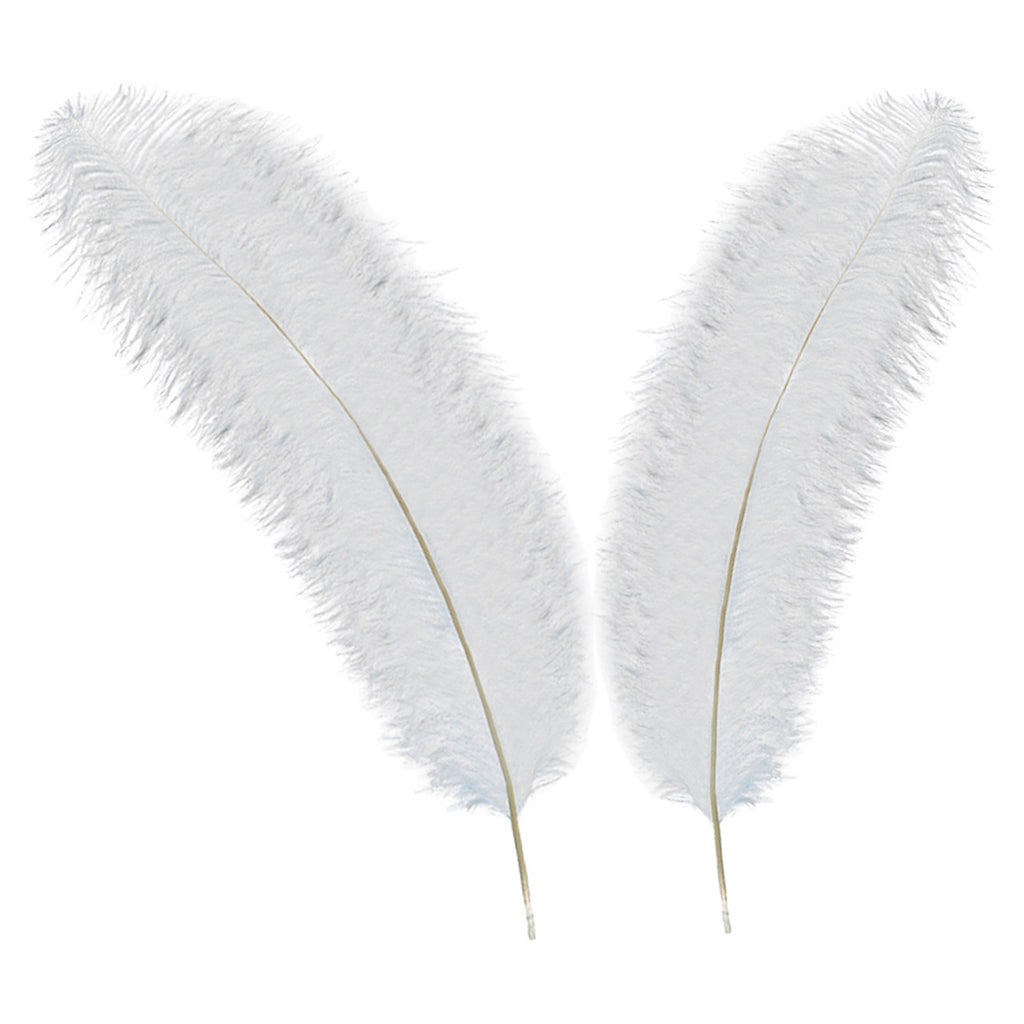 50-60cm Loose Ostrich Feathers, 5pcs - White