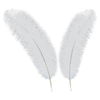 50-60cm Loose Ostrich Feathers, 5pcs - White