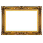 Cardboard Photo Frame Prop - Gold