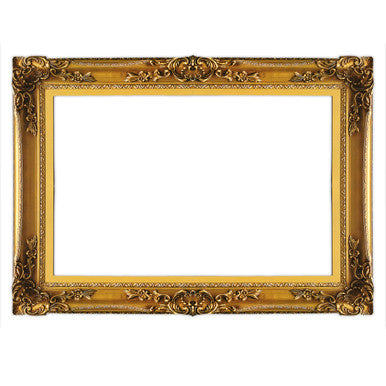 Cardboard Photo Frame Prop - Gold
