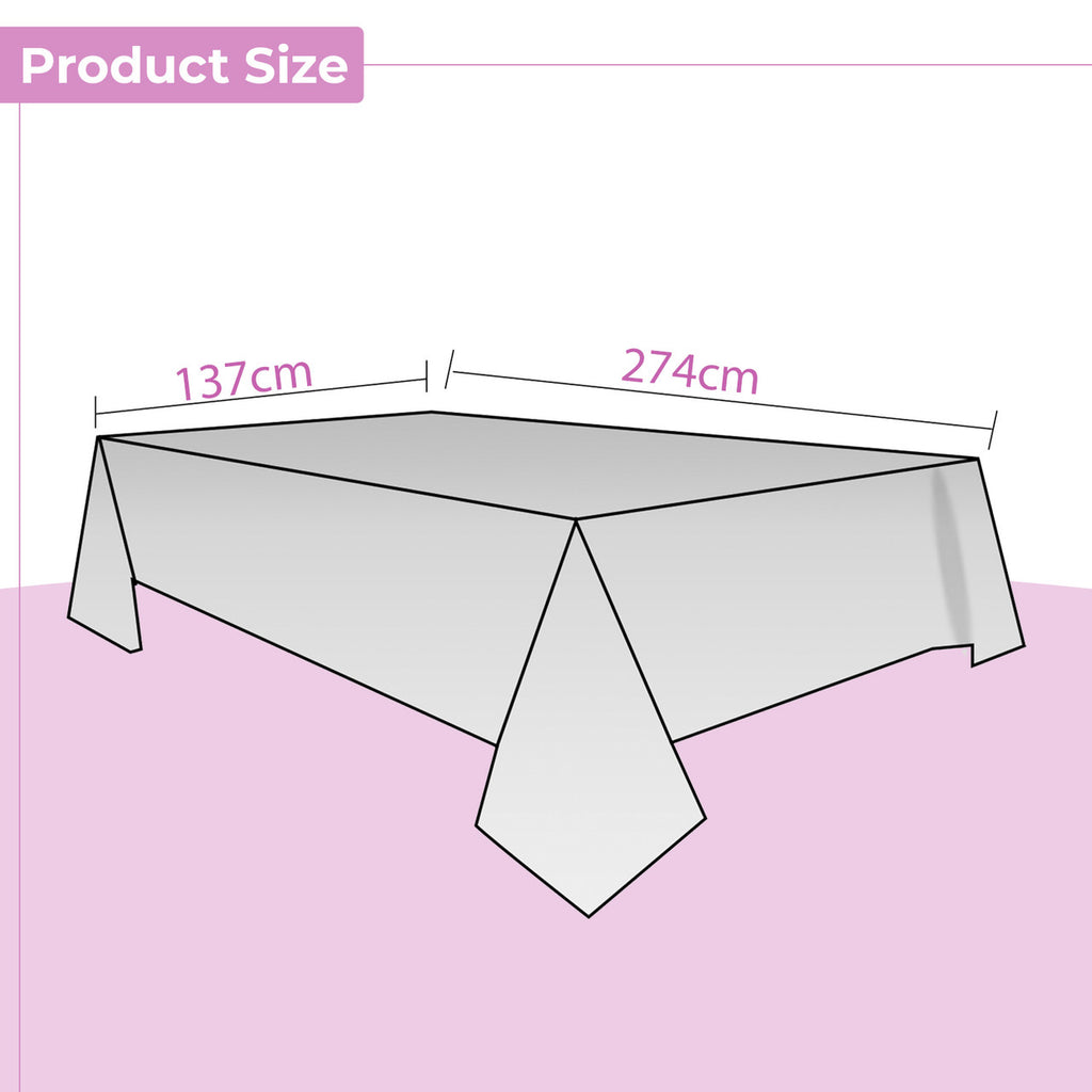 Pink Happy Birthday Printed Foil Tablecloth