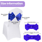 Spandex Chair Band with Large Bow - Royal Blue