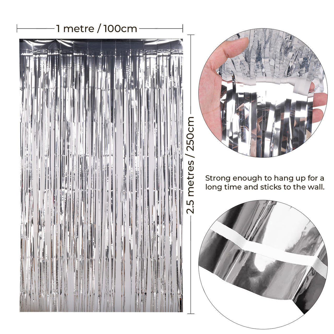 Foil Backdrop - Silver