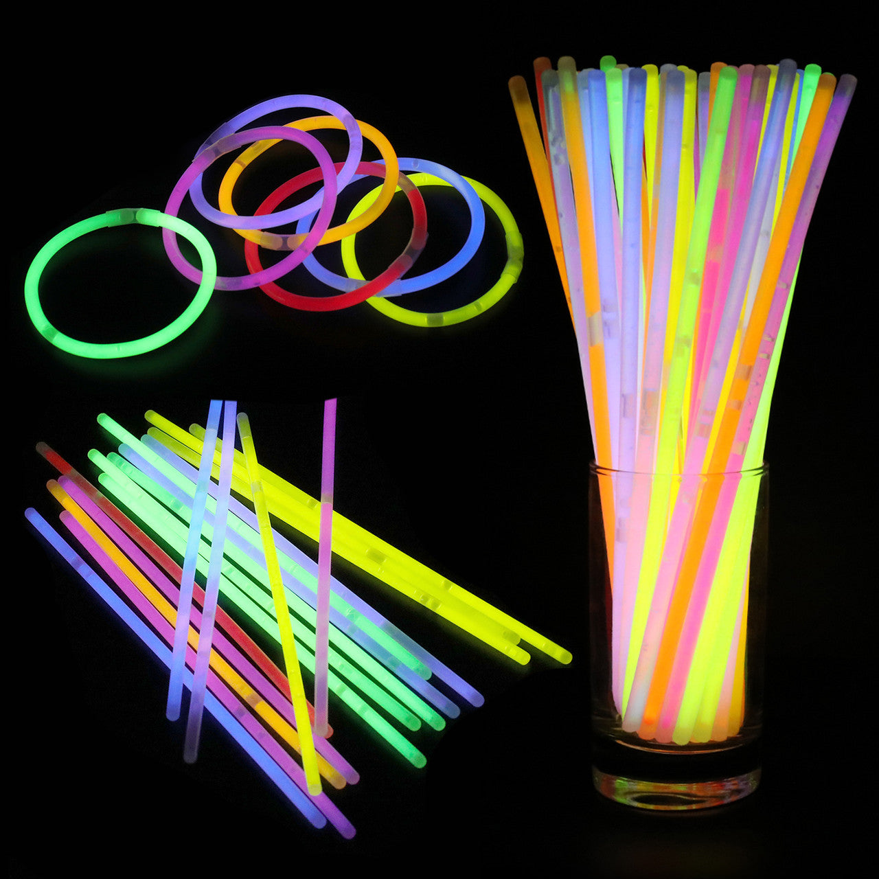 200pcs Premium 8 Inch Glow Sticks