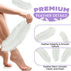 50-60cm Loose Ostrich Feathers, 5pcs - Silver