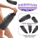 50-60cm Loose Ostrich Feathers, 5pcs - Black