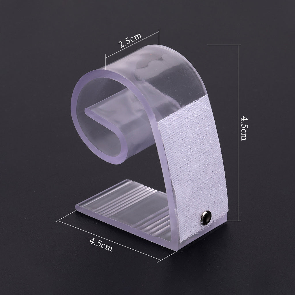 Plastic Tablecloth Clips With Hook & Loop Strips - 12pcs