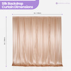 100GSM Ice Silk Photography Backdrop (No Swag) - Rose Gold