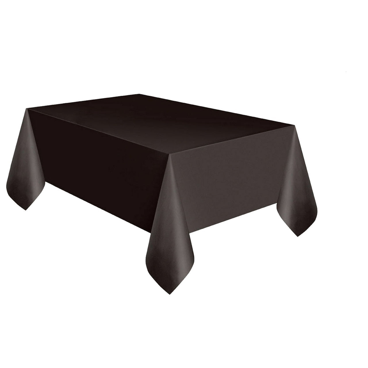 Rectangular Plastic Disposable Tablecloth - Black