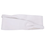 9.5cm x 250cm Wide Waist Crochet Cinch Soft PU Belt - White