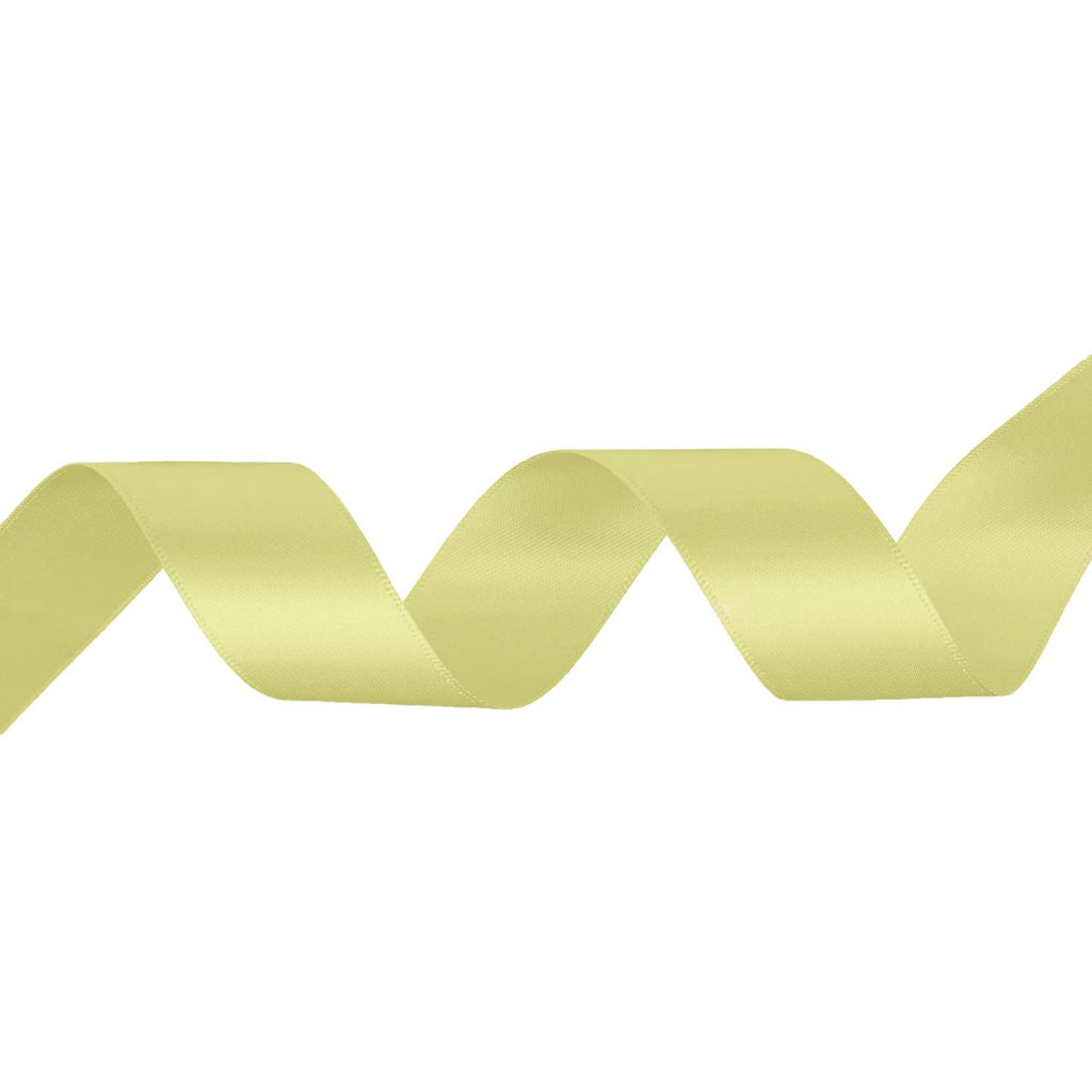 10m Double Sided Satin Ribbon - Canary