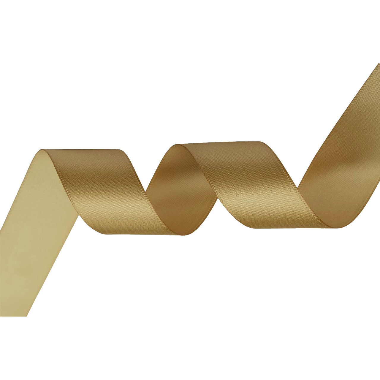 1m Double Sided Satin Ribbon- Gold