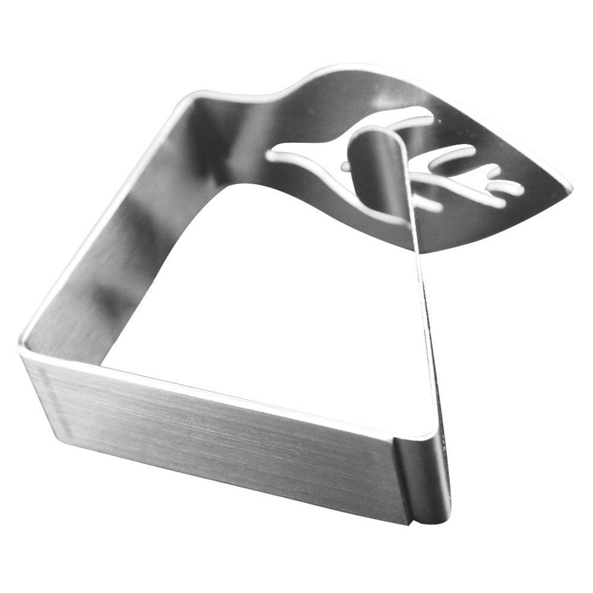 Stainless Steel Leaf Design Tablecloth Clips - 4pcs