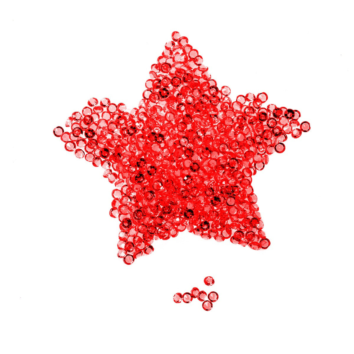 4000 Iridescent Table Scatter Acrylic Crystals, 2.5mm - Red