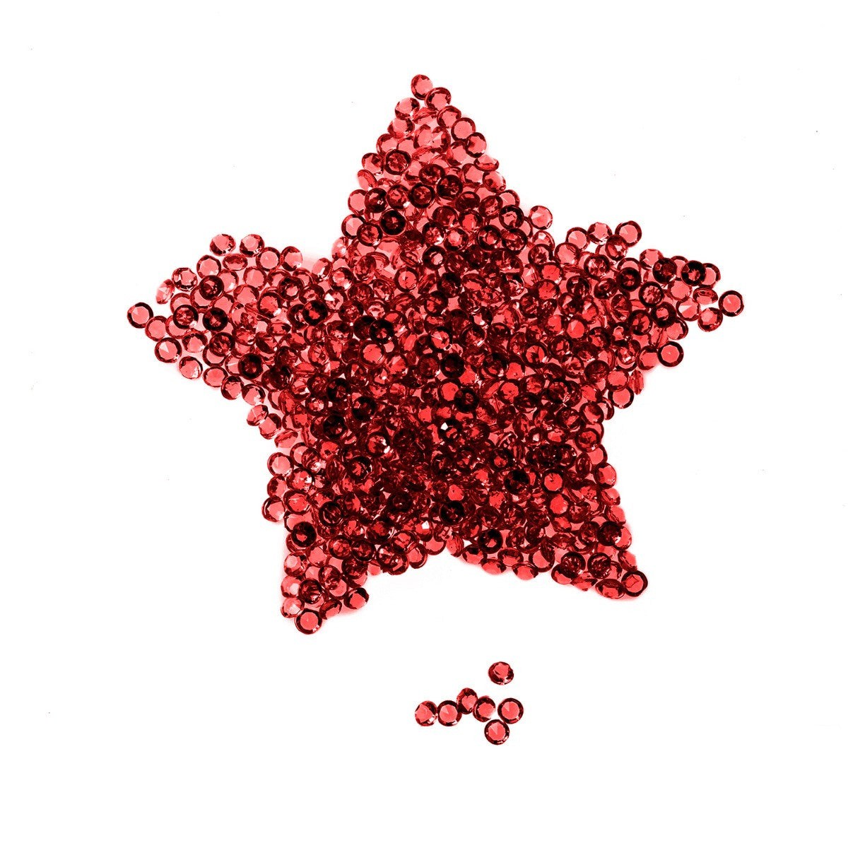 4000 Iridescent Table Scatter Acrylic Crystals, 2.5mm - Dark Red
