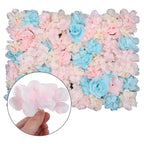 Hydrangea Artificial Flower Wall Panel 60cm x 40cm - Blue & Pink