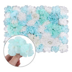 Hydrangea Artificial Flower Wall Panel 60cm x 40cm - Blue & White x 12