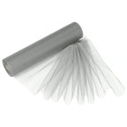29cm Organza Snow Sheer Rolls Bundle, 5 x 25m Rolls - Silver
