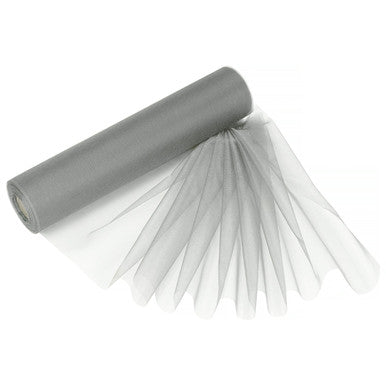 29cm Organza Snow Sheer Rolls Bundle, 5 x 25m Rolls - Silver