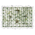 Hydrangea Artificial Flower Wall Panel 60cm x 40cm - Ivory with Berries