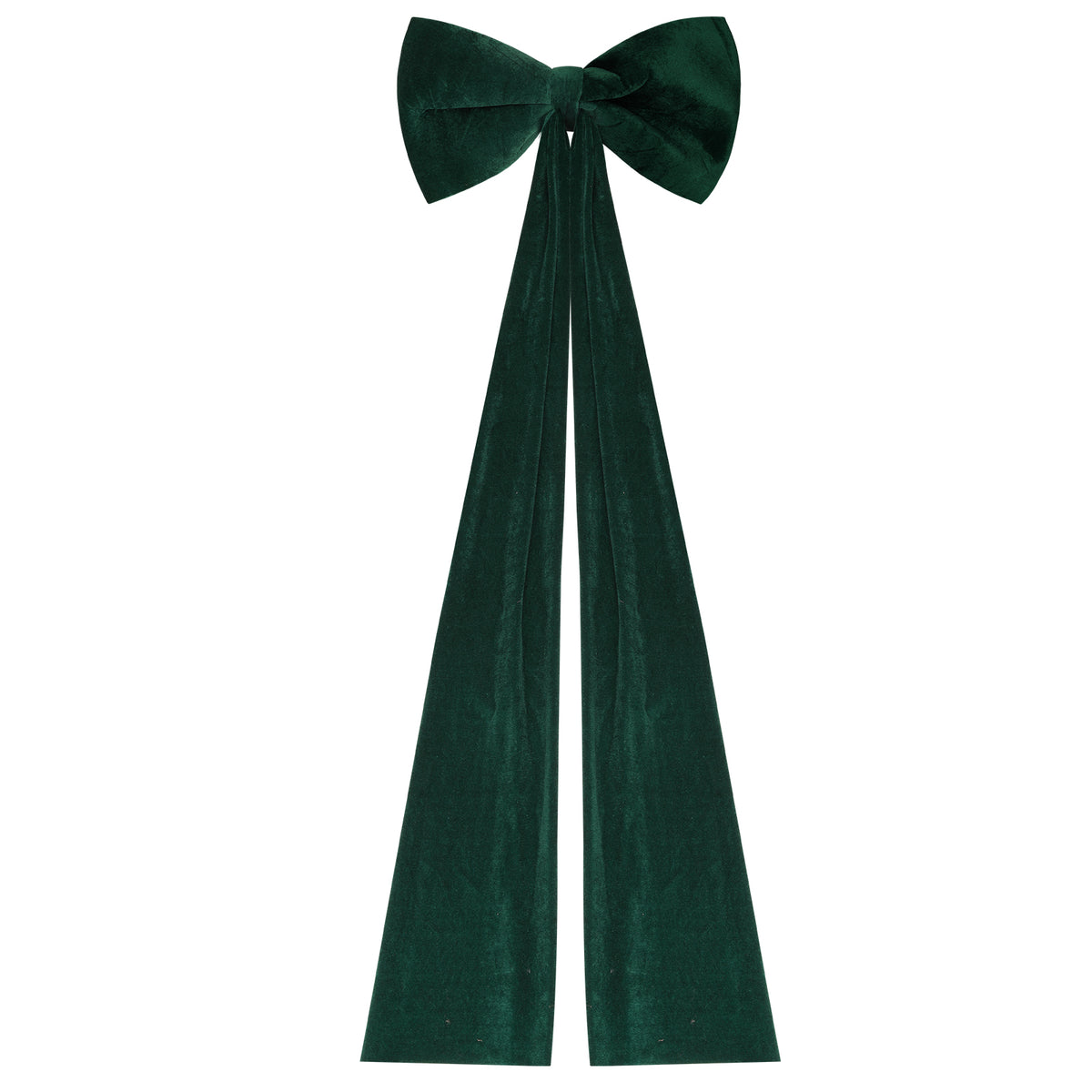 Velvet Christmas Tree Bow, Decorative Ribbon with Long Tail