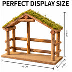 Wood Nativity Stable - Large