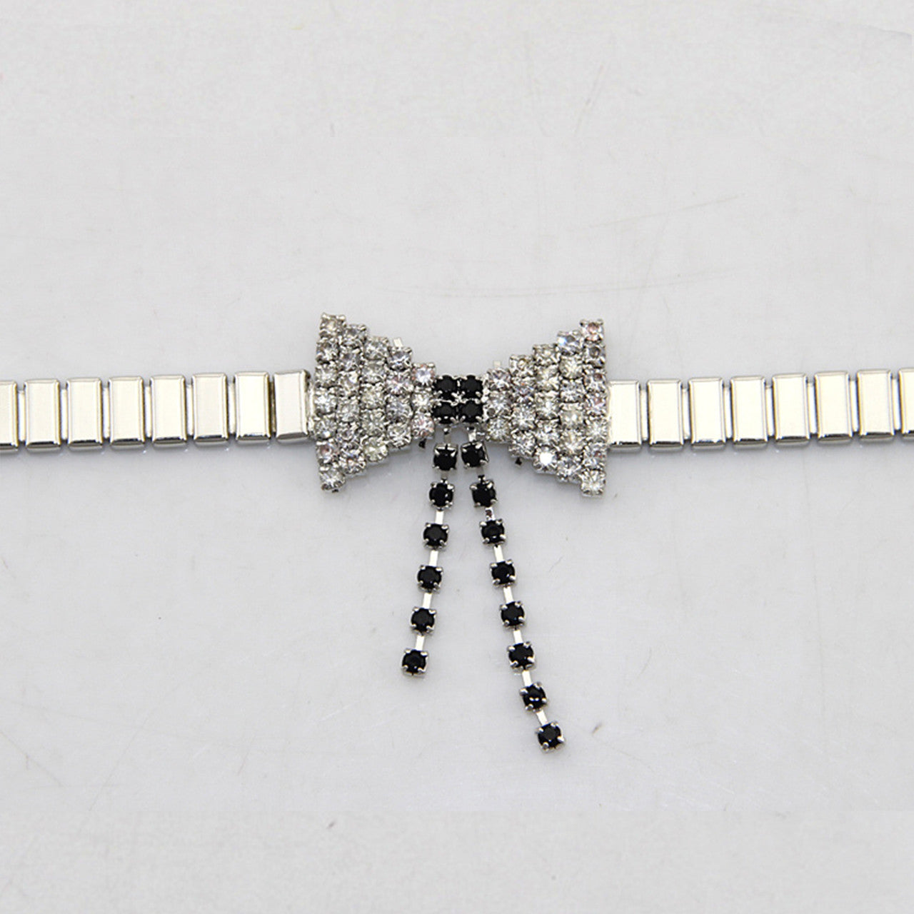 Flat Diamante Bow Belt