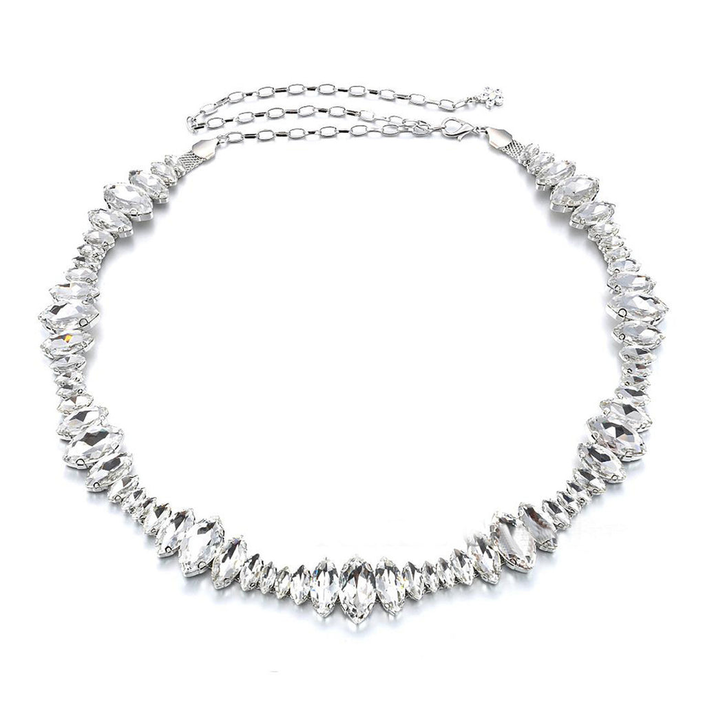 Oval Diamante Belt - Silver