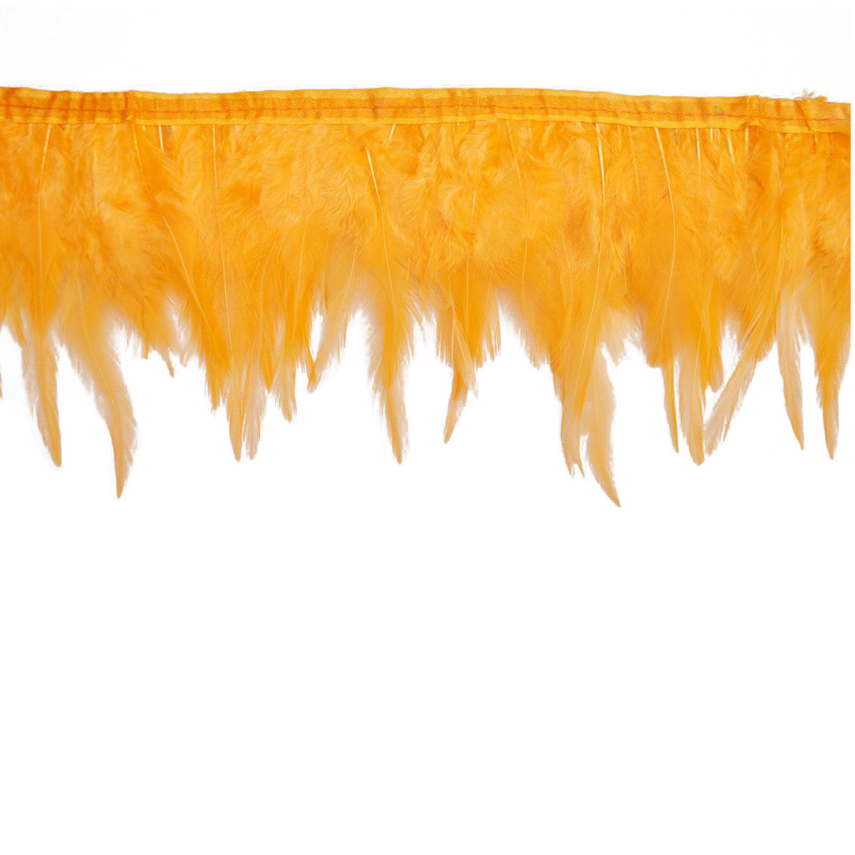 Rooster Feather Fringe for Costume - Orange