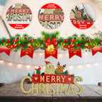 Merry Christmas  Wooden Plaque Hanging Sign