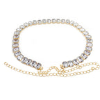 Large Diamante Crystals Belt - Gold
