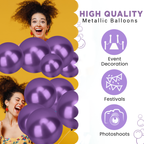 Metallic Shiny Balloons - Purple