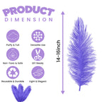 35-40cm Loose Ostrich Feathers, 5pcs - Lilac