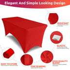 Rectangular Spandex Tablecloth - Red