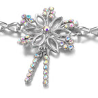 Diamante Waist Belt with Bohemian Flowers - AB Colour