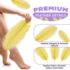 50-60cm Loose Ostrich Feathers, 5pcs - Yellow
