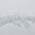 Rooster Feather Fringe for Costume - White