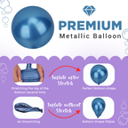Metallic Shiny Balloons - Blue