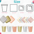 Square Plate Tableware Party Set (Pack of 40) - Gold Foil