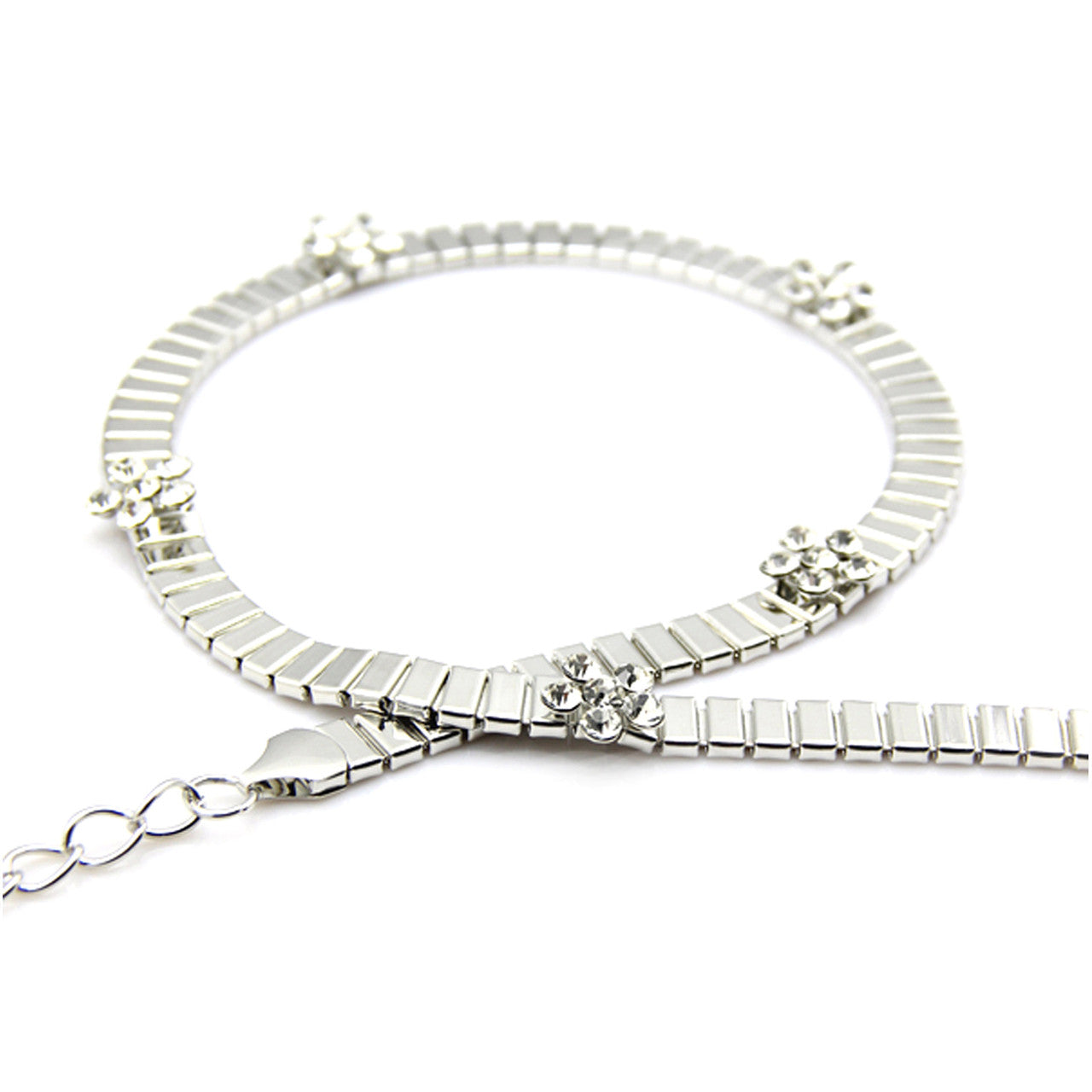 Diamante Waist Chain Belt - Silver