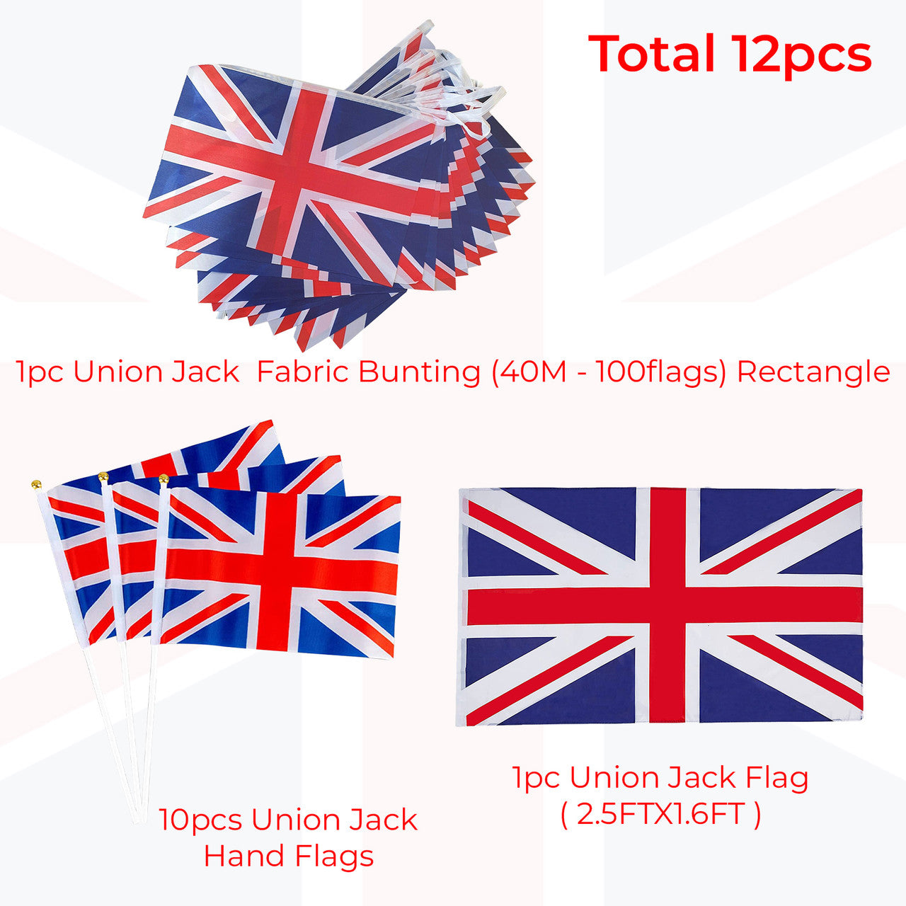 Union Jack Flag Set - Option 4