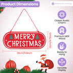 Merry Christmas Wooden Hanging Sign – Pine